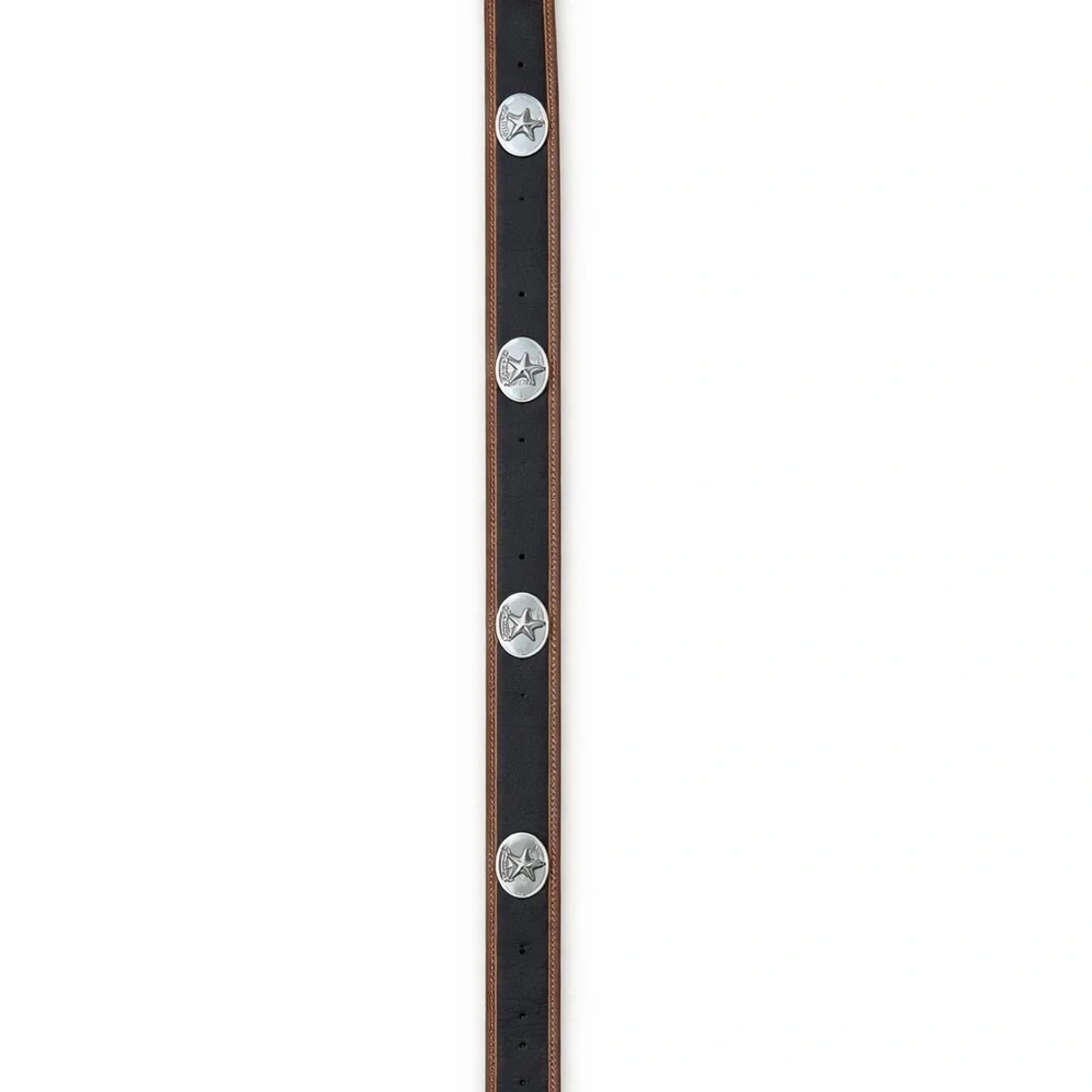 Dallas Cowboys Leather Belt NFL Western Style Concho Logo Black Brown size 38